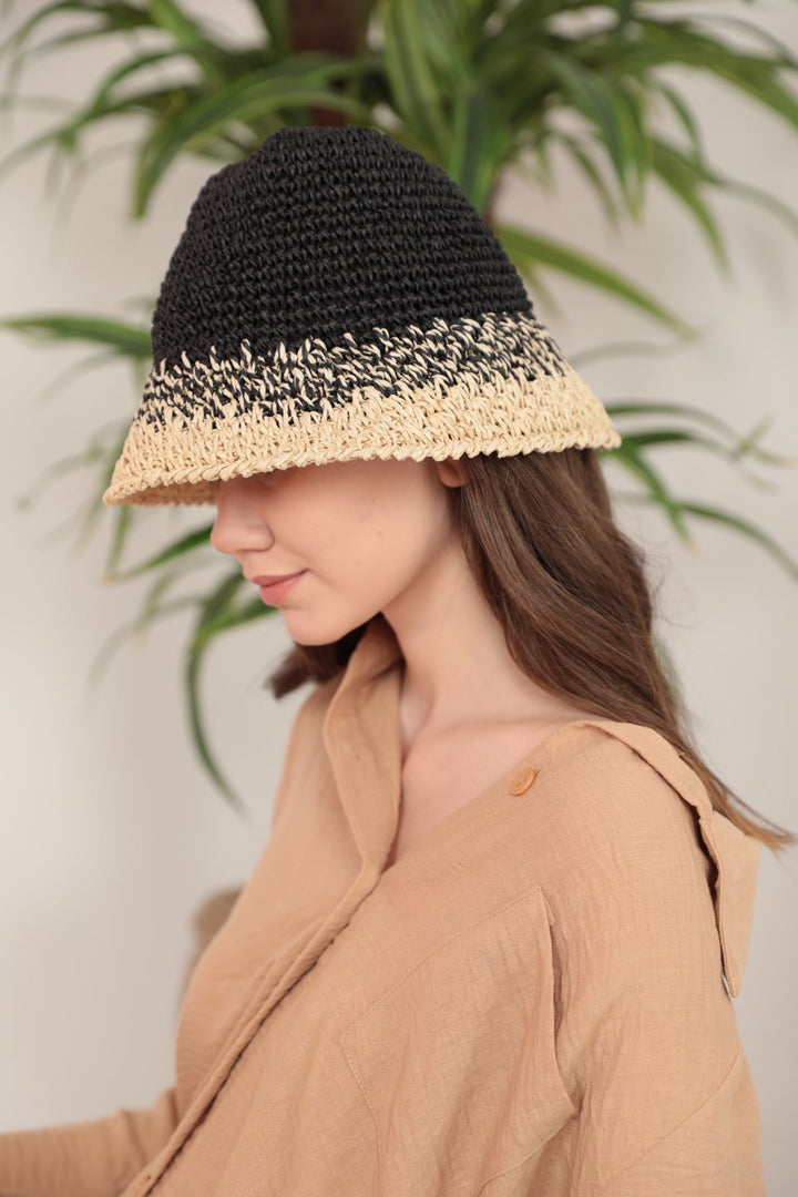 KKT Handmade Straw Hat-Black - Mason