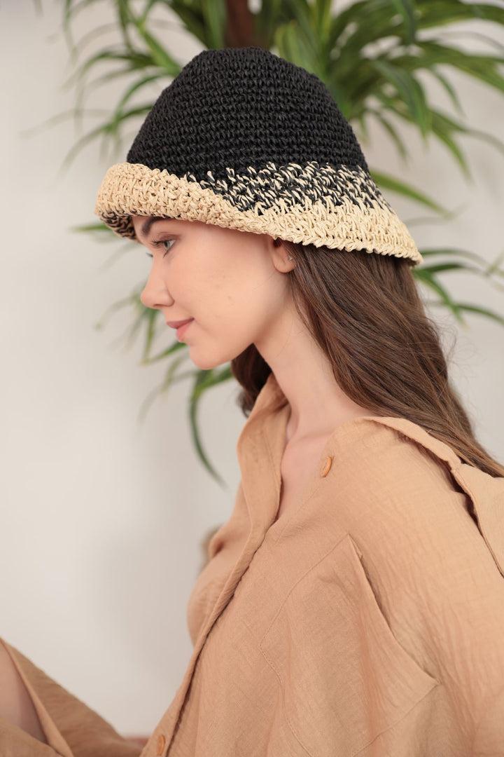 KKT Handmade Straw Hat-Black - Mason