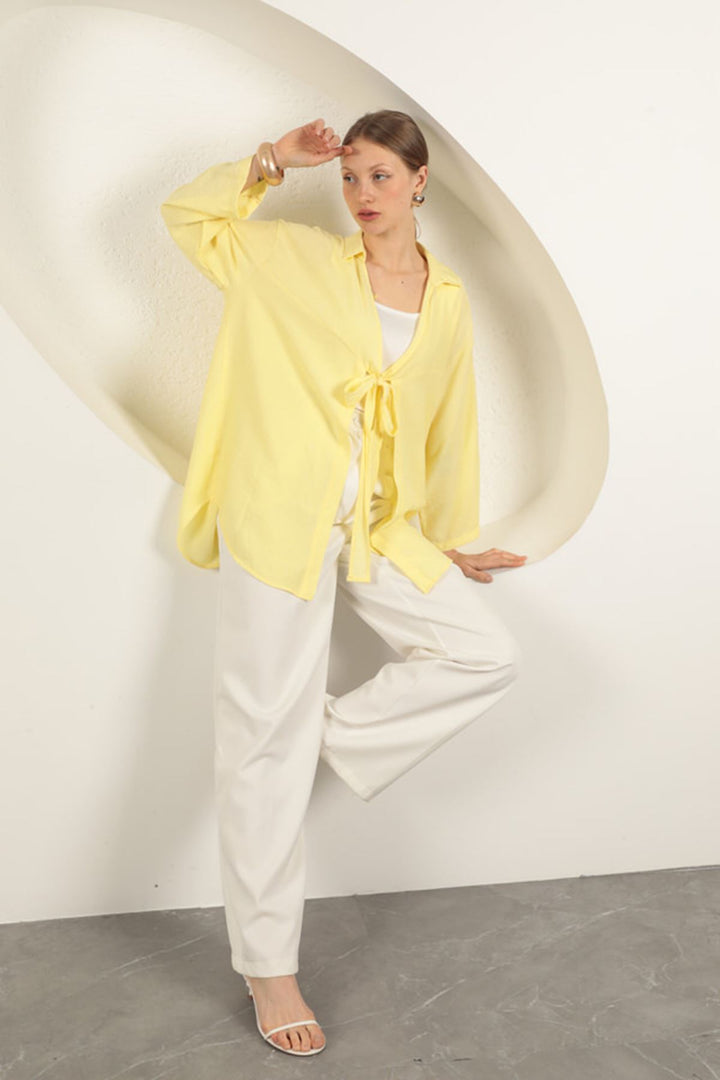 KKT Tree Bark Fabric Kimono-Yellow - Scunthorpe