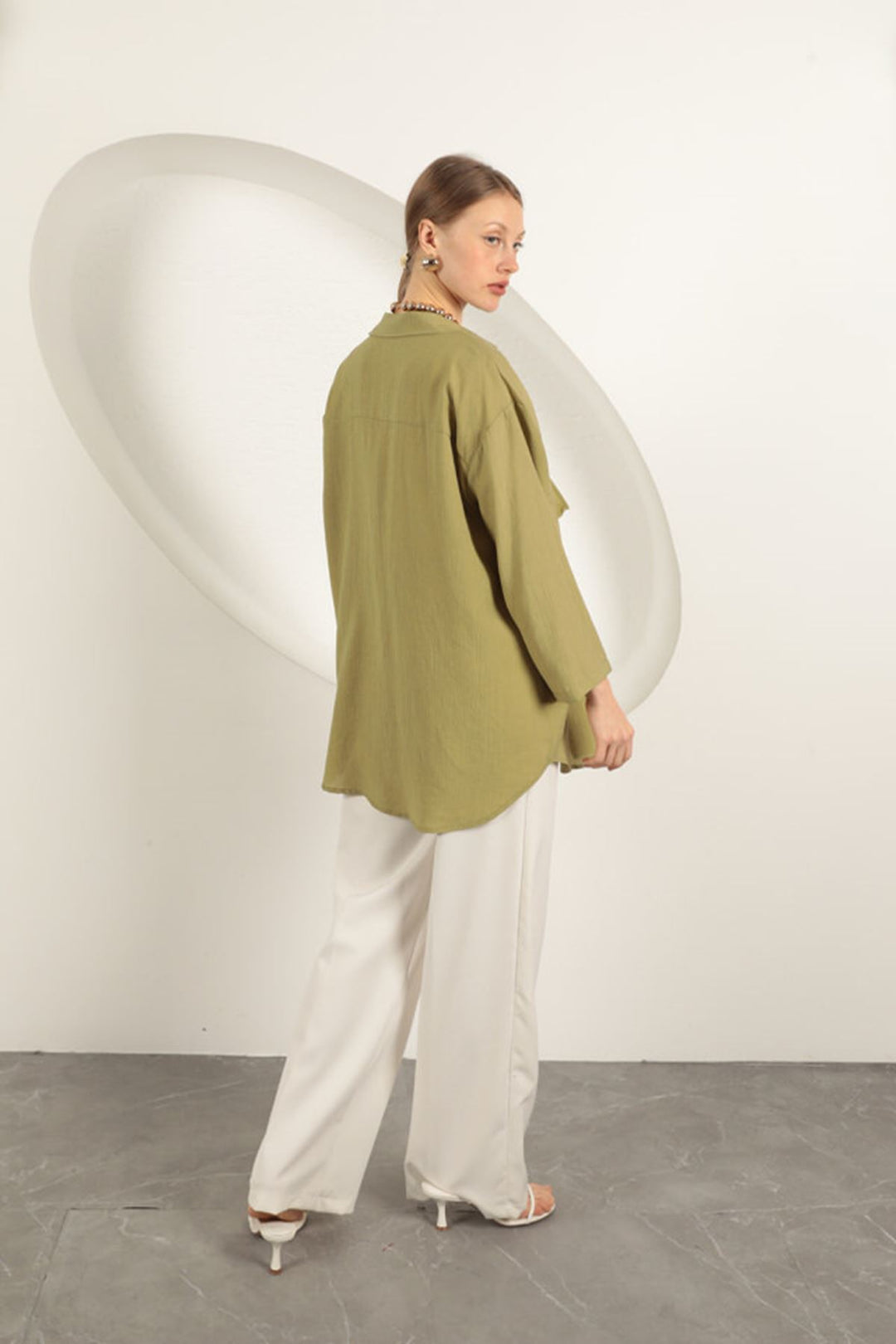 KKT Tree Bark Fabric Kimono-Khaki - Beeston