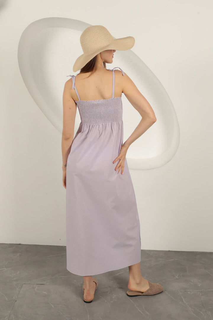 KKT Knitted Fabric Gipel Strap Dress-Lilac - Catonsville