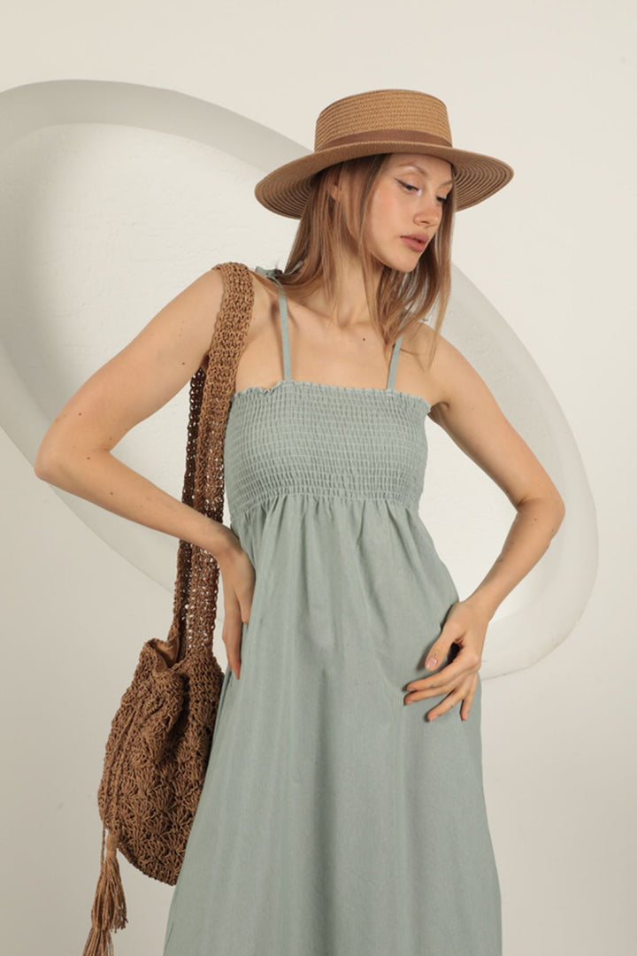 KKT Knitted Fabric Suspender Dress-Mint - Huixquilucan