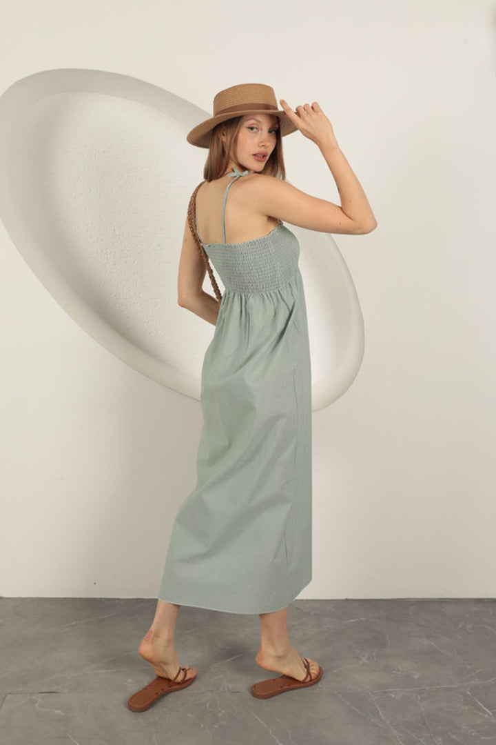 KKT Knitted Fabric Suspender Dress-Mint - Huixquilucan
