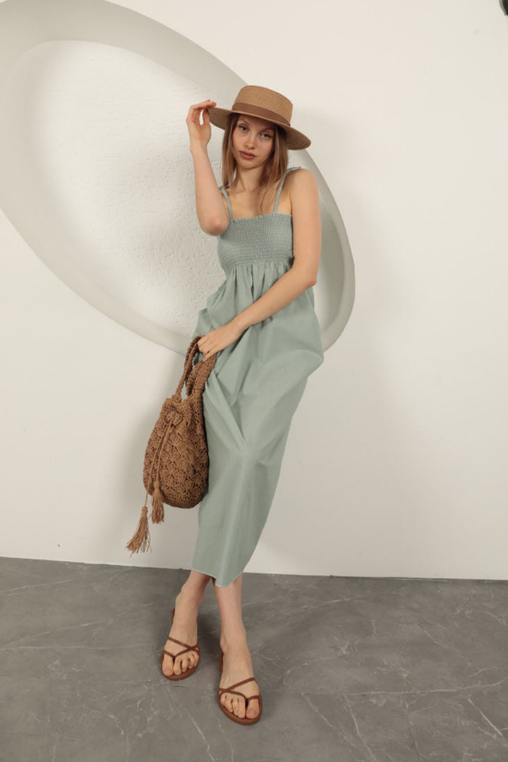 KKT Knitted Fabric Suspender Dress-Mint - Huixquilucan