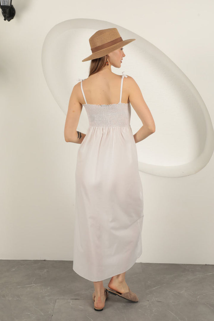 KKT Knitted Fabric Gipel Strap Dress-Ecru - Manhattan