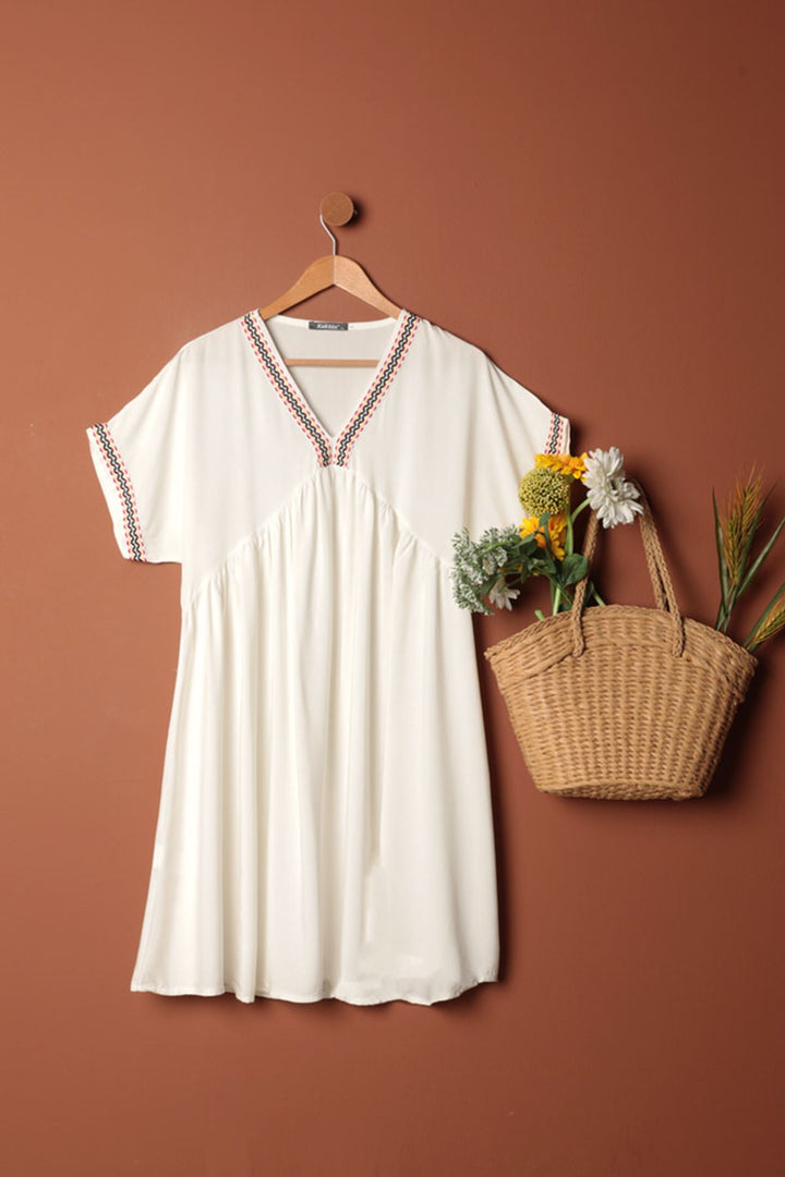 KKT Viscose Fabric Dress-Ecru - Lima