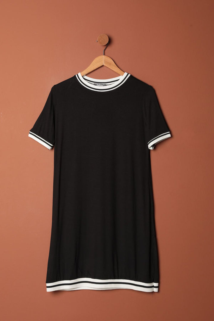 KKT Supreme Fabric Stripe Detail Dress-Black - Alenquer