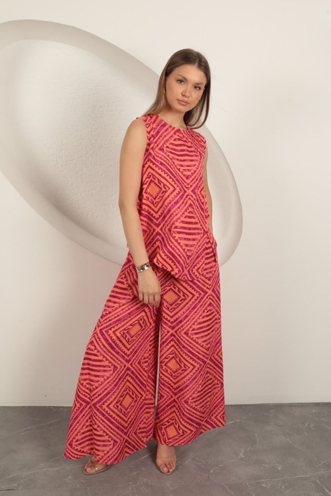 KKT Viscose Fabric Patterned Women's Suit-Plum - Prairieville