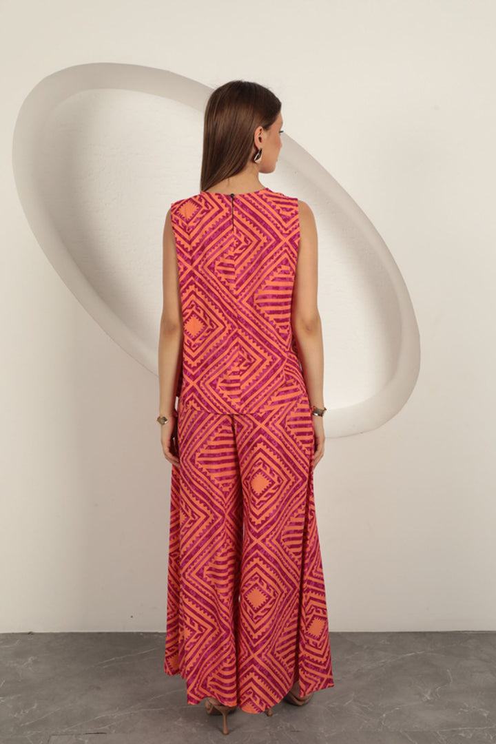 KKT Viscose Fabric Patterned Women's Suit-Plum - Prairieville