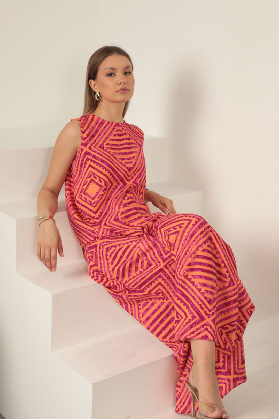 KKT Viscose Fabric Patterned Women's Suit-Plum - Prairieville