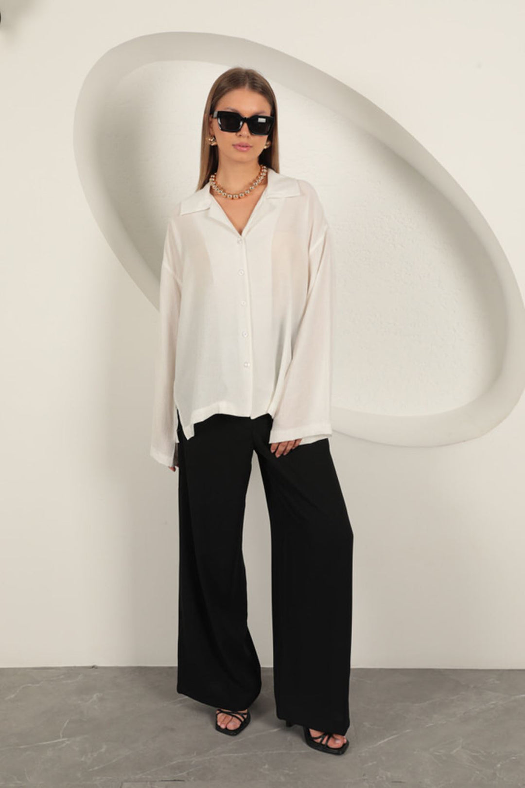 KKT Çilek Fabric Women's Shirt-Ecru - Leavenworth