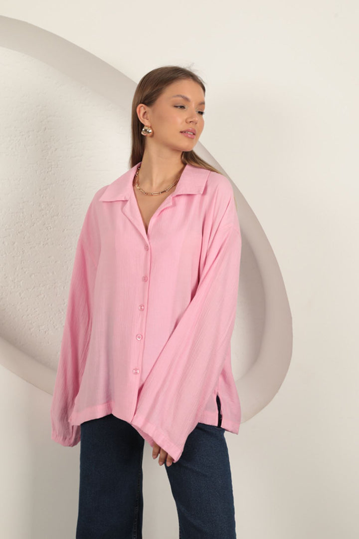 KKT Strawberry Fabric Women's Shirt-Pink - Derby