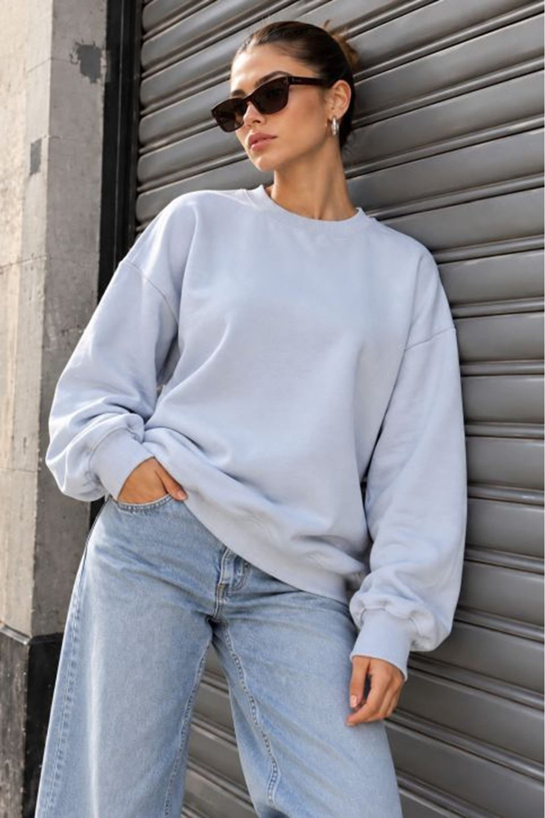 KKT Üç İplik Basic Oversize Sweatshirt-Bebemavi - The Hammocks