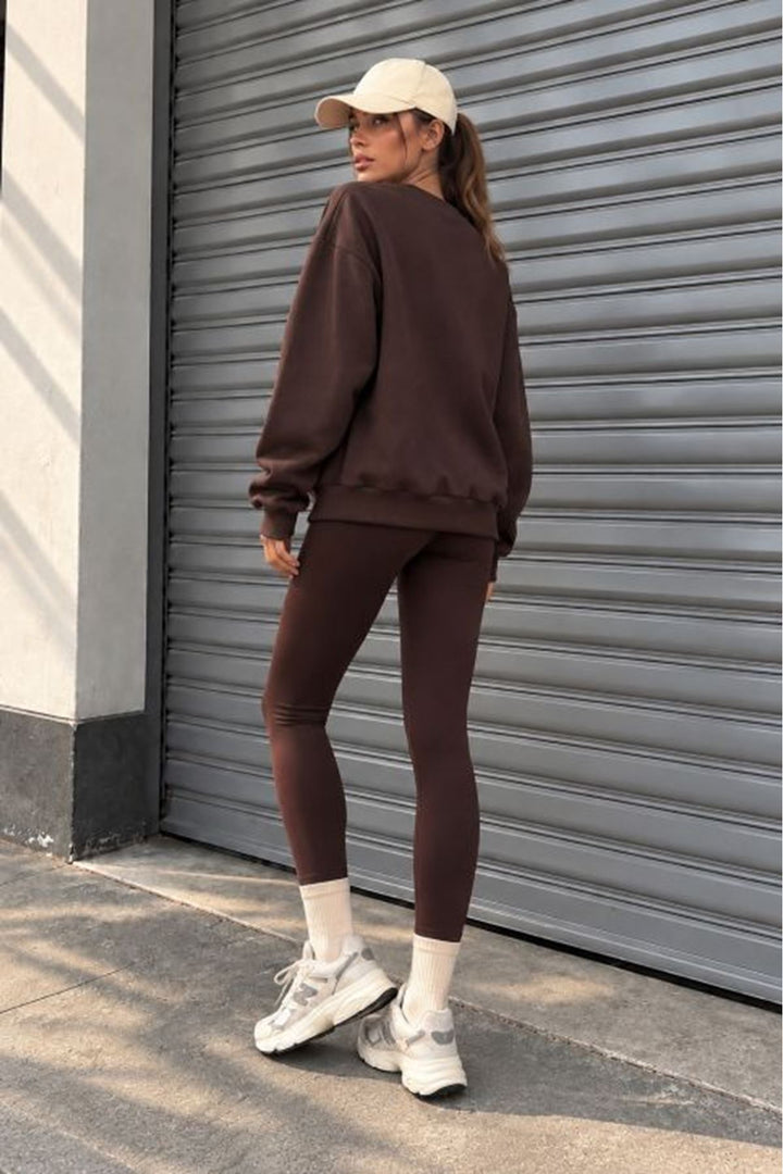 KKT Üç İplik Basic Oversize Sweatshirt-Kahve - Ettlingen