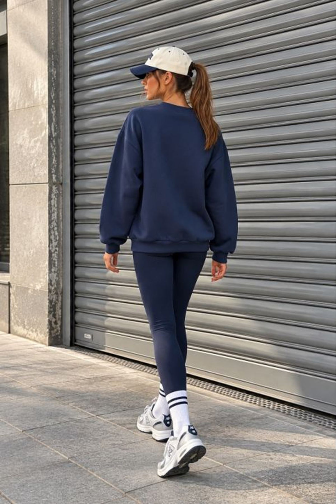 KKT Üç İplik Basic Oversize Sweatshirt-Lacivert - Jocotitlán