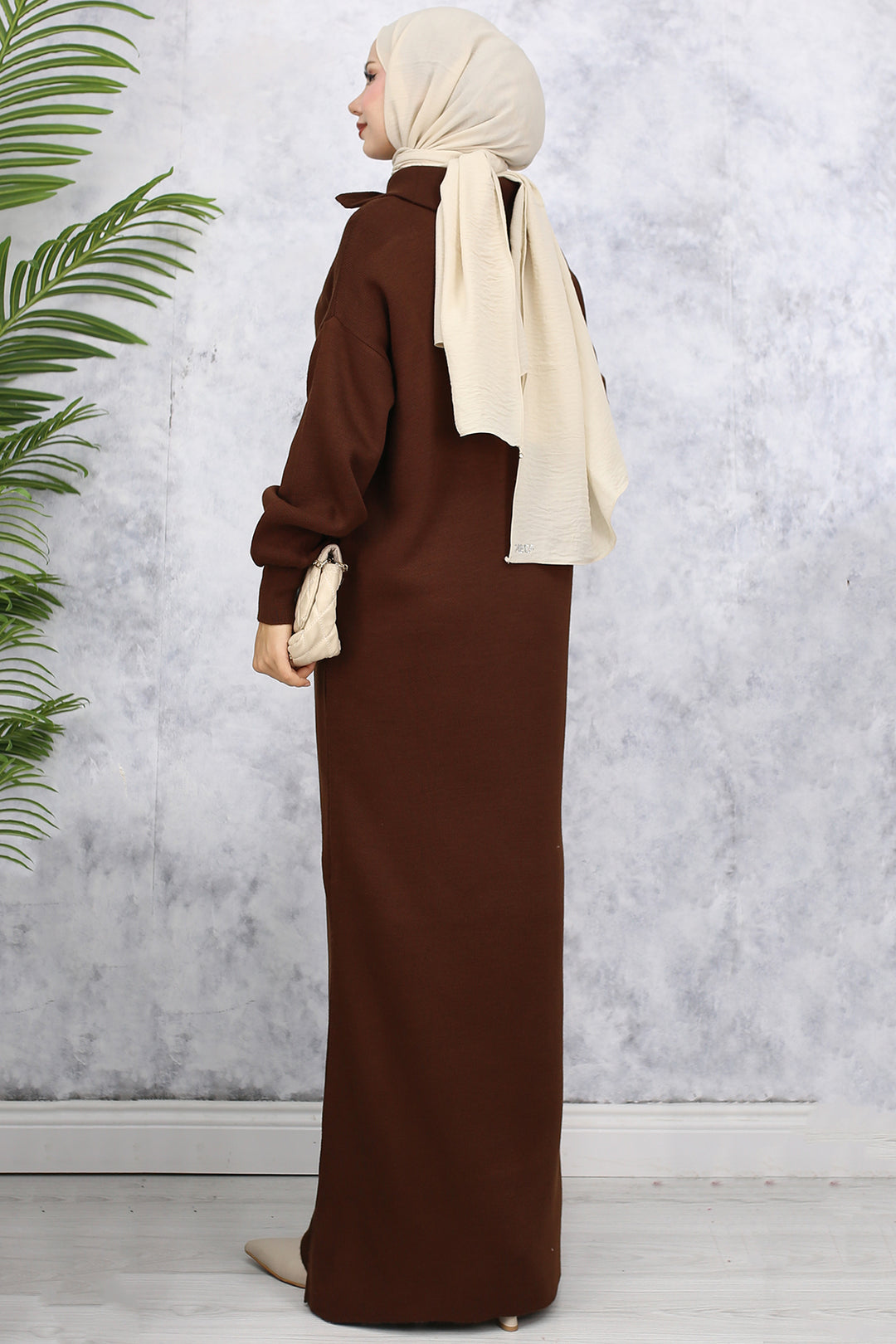BNG Women Brown Zippered Knit Dress - Eagle Mountain