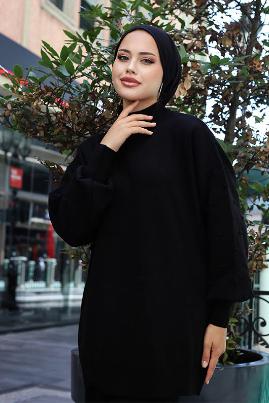 طقم توين نسائي من BNG محبوك باللون الأسود - كليرمونت