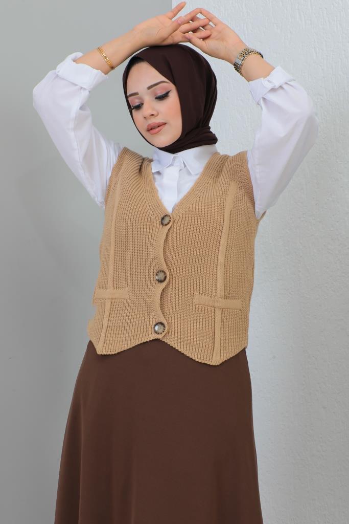 BNG سترة نسائية قصيرة بأزرار مفصلة جملي - كليرمونت