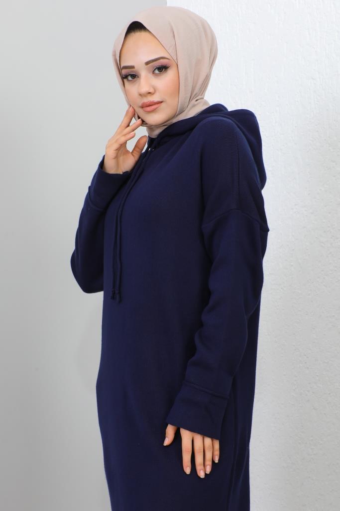 BNG Women Hooded Knit Dress Navy - Clermont