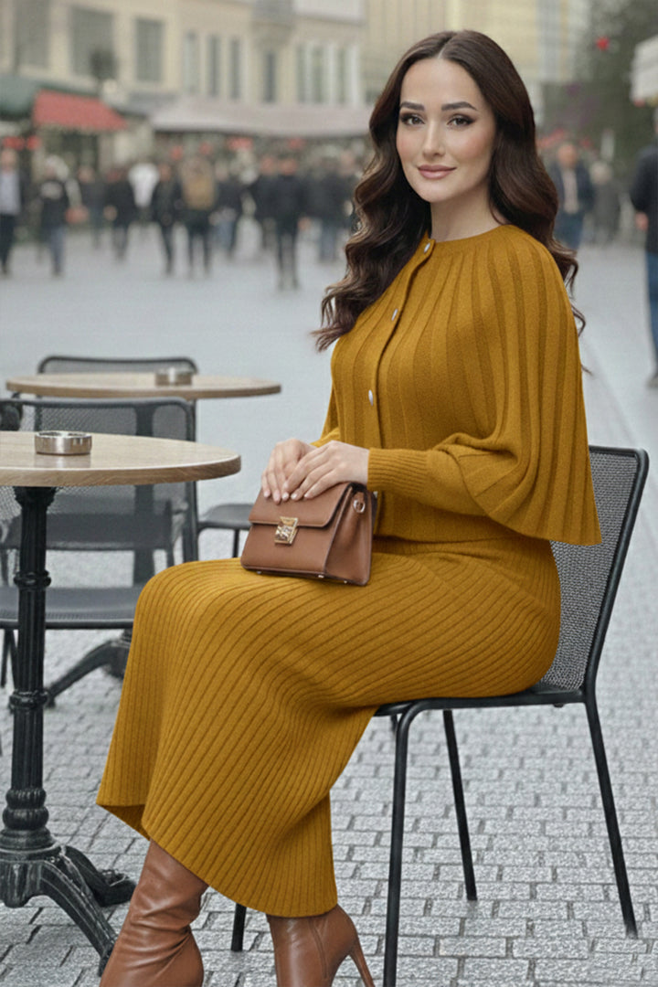BNG Women Bolerolu Knit Dress R4478 Mustard - Misantla