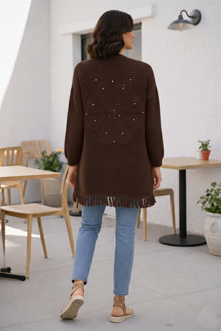 BNG Women Yazlık Pamuk Hırka R4524 Kahverengi - Delmenhorst