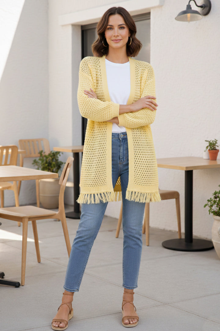 BNG Women Yazlık Pamuk Hırka R4524 Limon Sarısı - Leganés