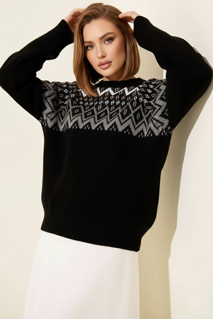 BNG Women Ribbed Sweater R4509 Black - Middelburg