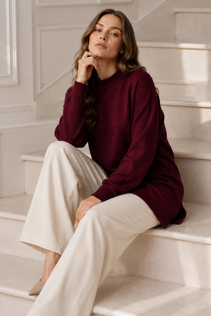 BNG Women Triko Tunik R7183 Bordo - Warren
