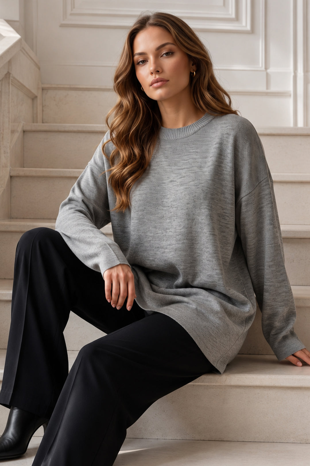 BNG Women Triko Tunik R7183 Gri - Pensacola
