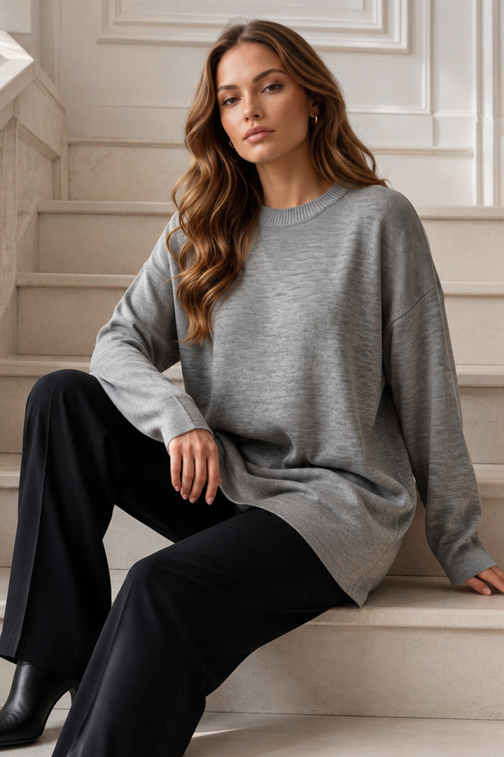BNG Women Triko Tunik R7183 Gri - Pensacola