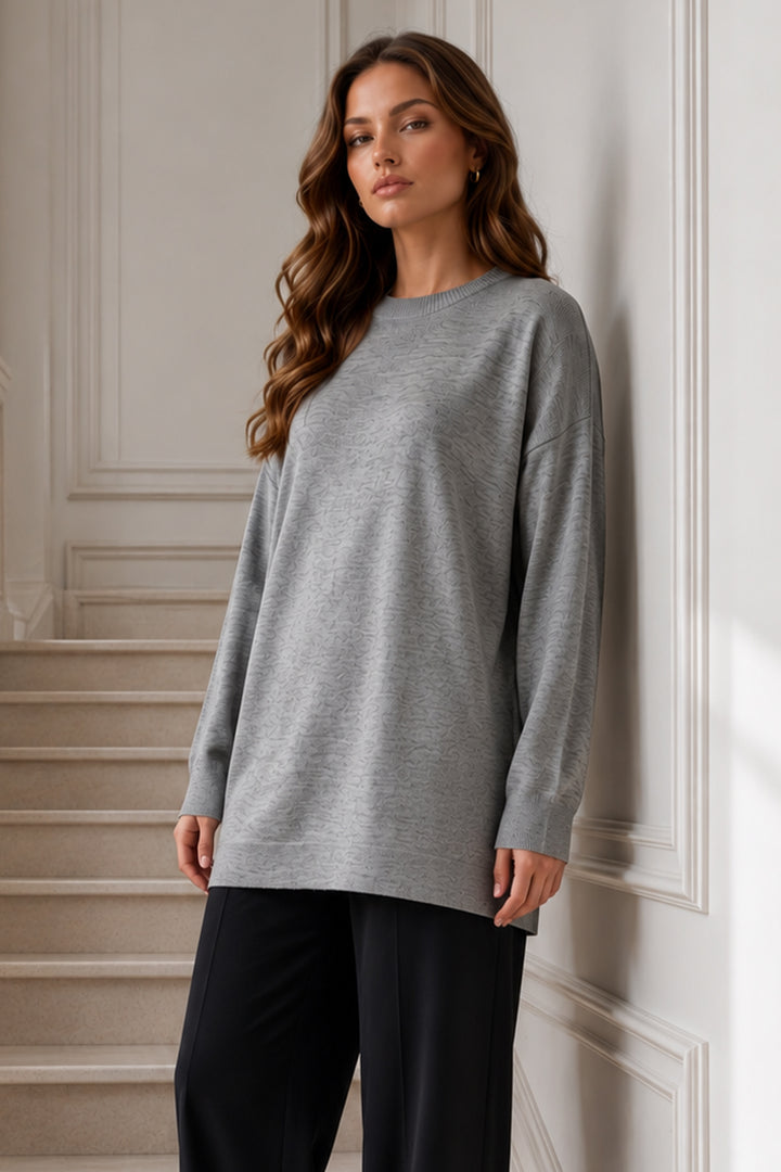 BNG Women Triko Tunik R7183 Gri - Pensacola