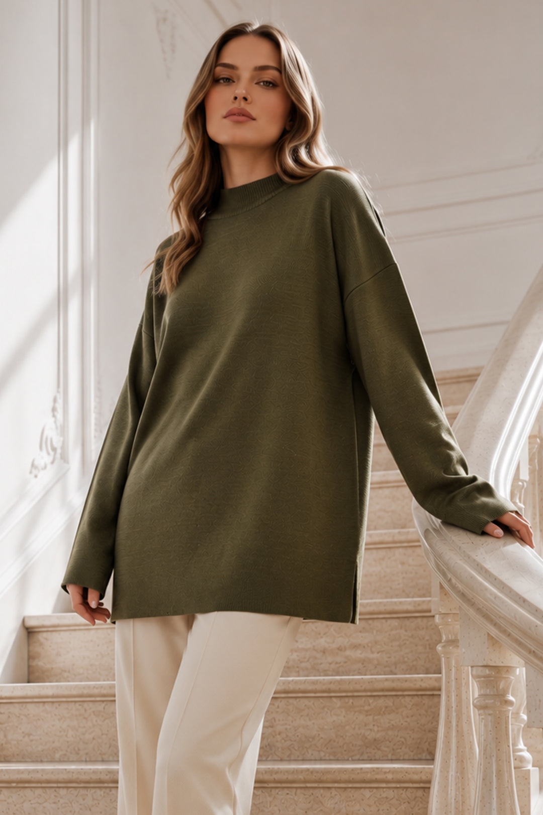 BNG Women Triko Tunik R7183 Haki - Korydallós