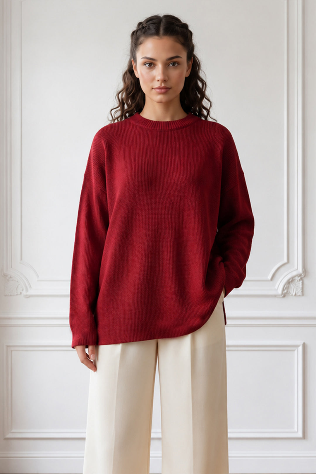 BNG Women Triko Tunik R7183 Kırmızı - Las Delicias