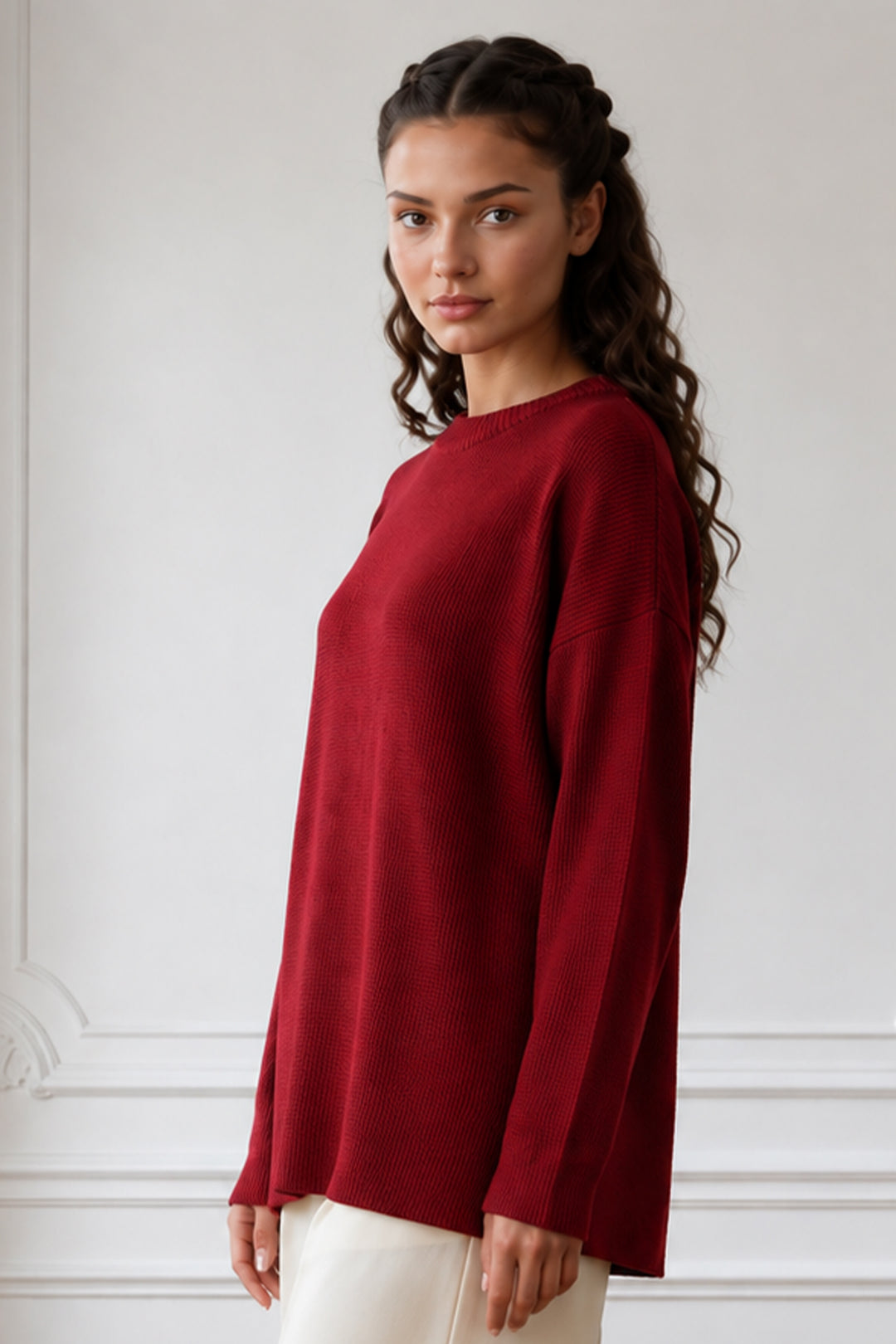 BNG Women Triko Tunik R7183 Kırmızı - Las Delicias