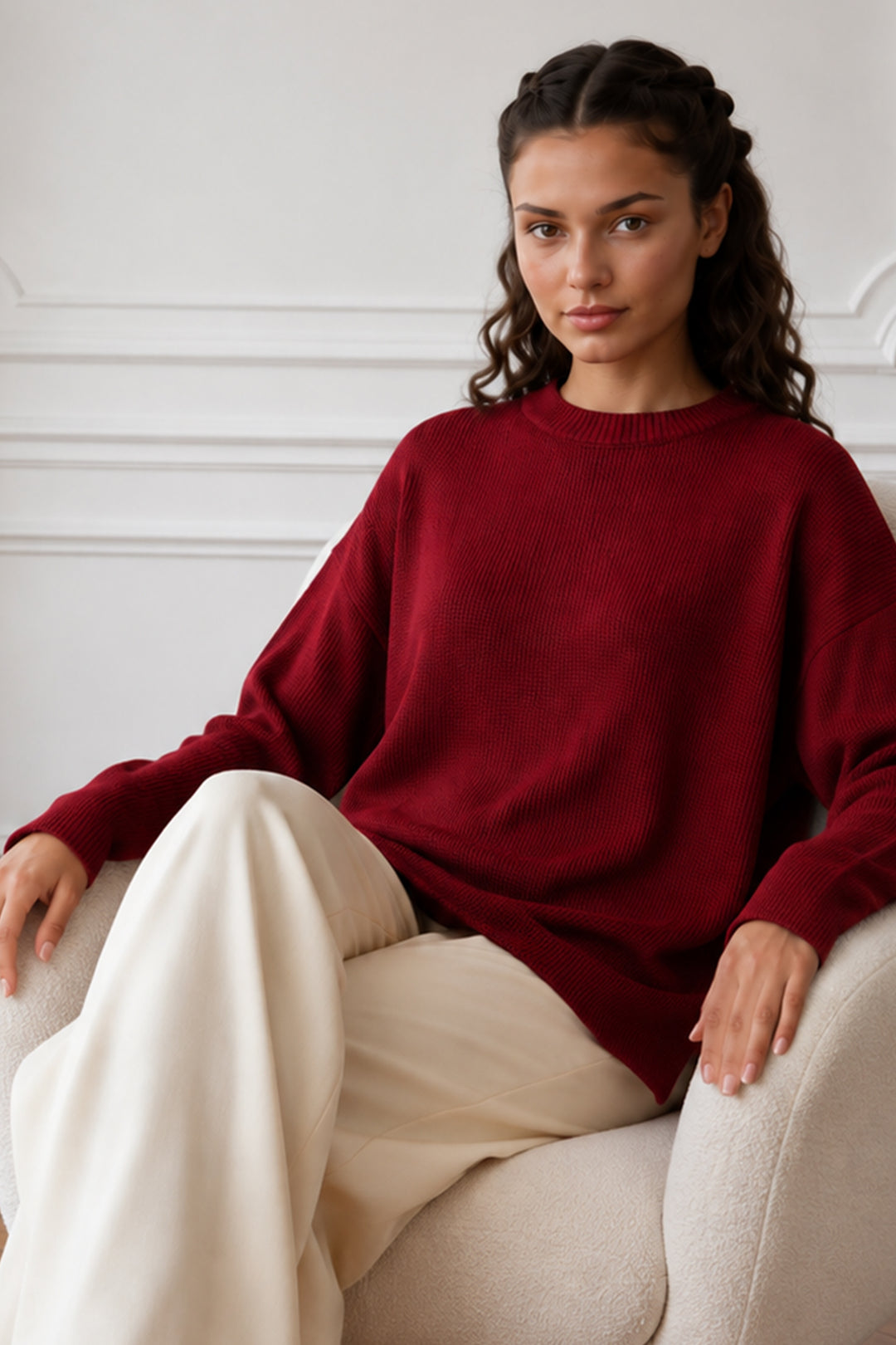 BNG Women Triko Tunik R7183 Kırmızı - Las Delicias