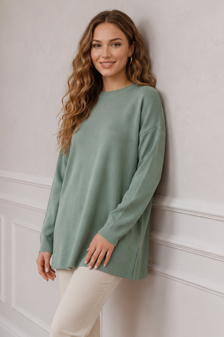 BNG Women Triko Tunik R7183 Mint Yeşili - Calpulalpan