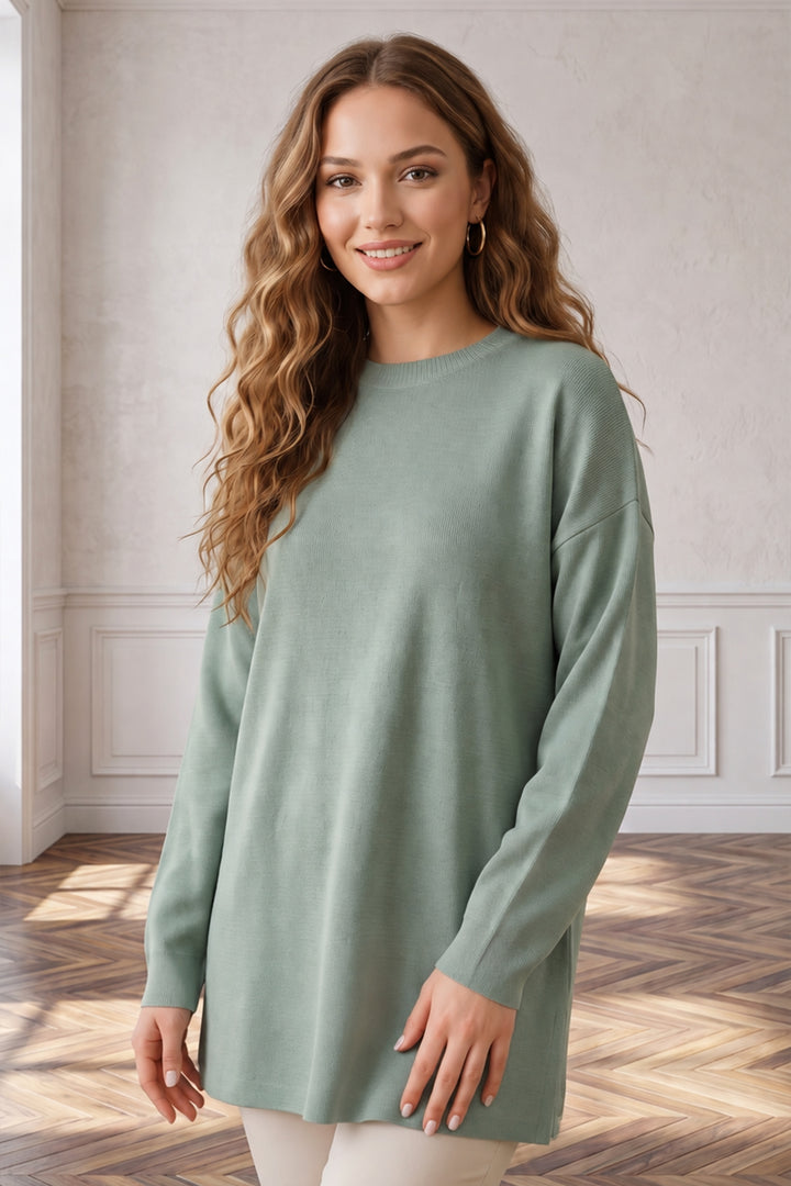 BNG Women Triko Tunik R7183 Mint Yeşili - Calpulalpan