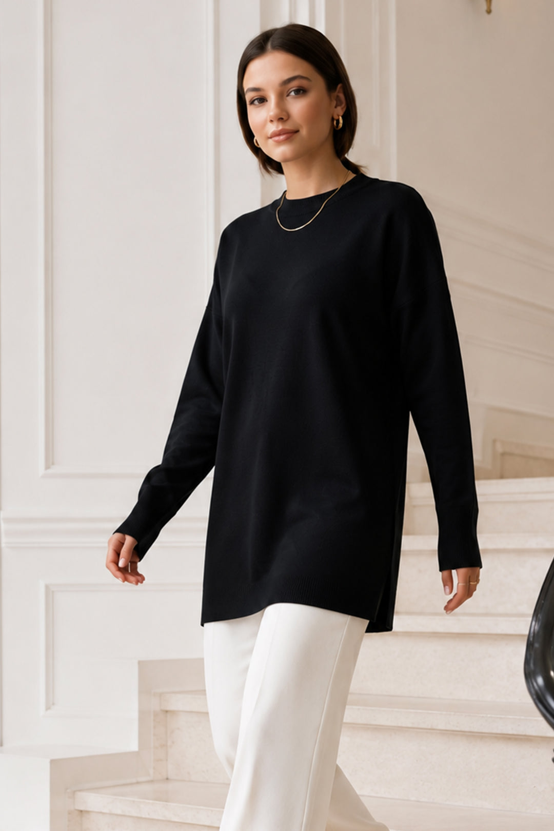 BNG Women Triko Tunik R7183 Siyah - Torre del Greco