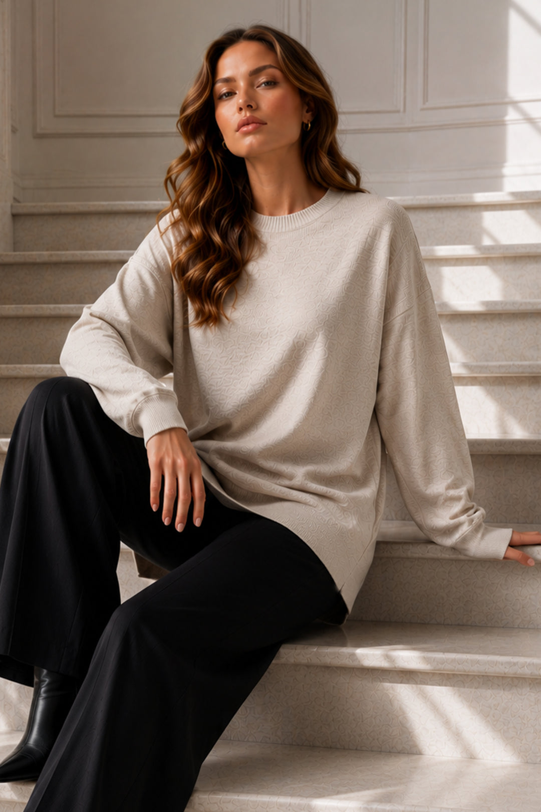 BNG Women Triko Tunik R7183 Taş Rengi - Hunedoara