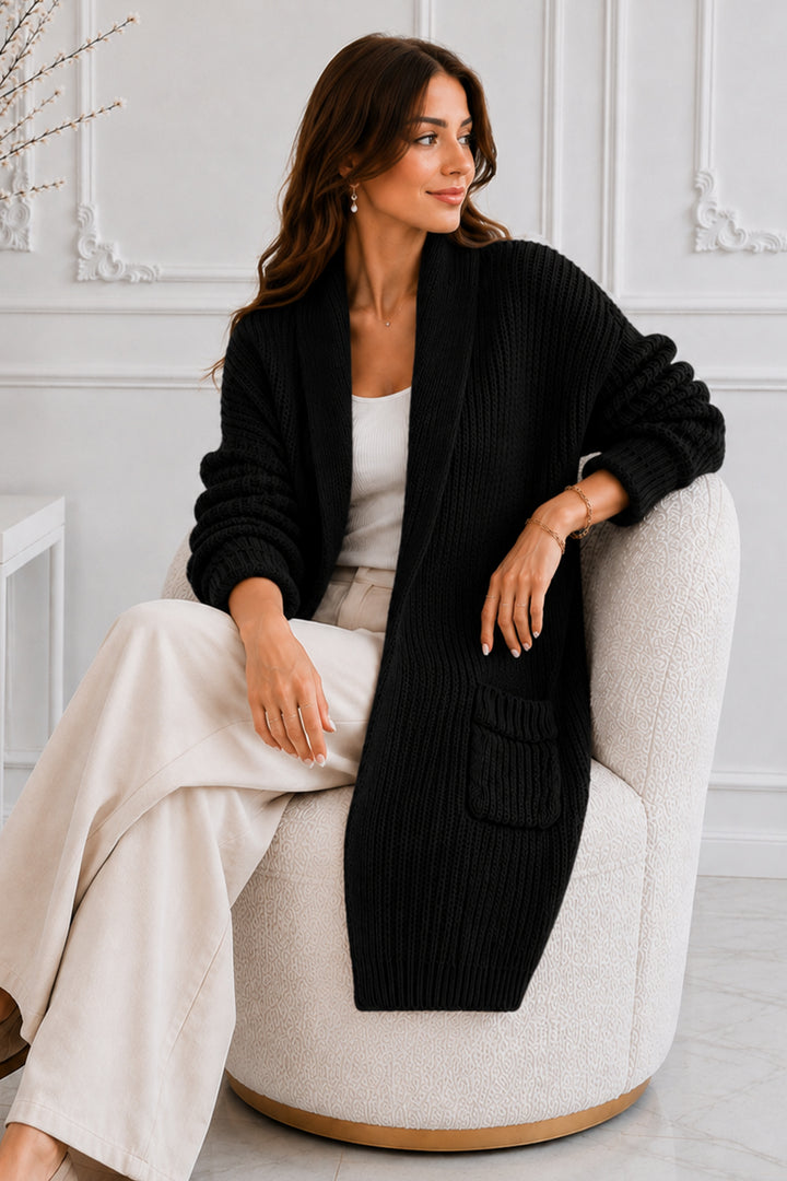 BNG Women Cepli Triko Hırka R4596 Siyah - Palm Harbor