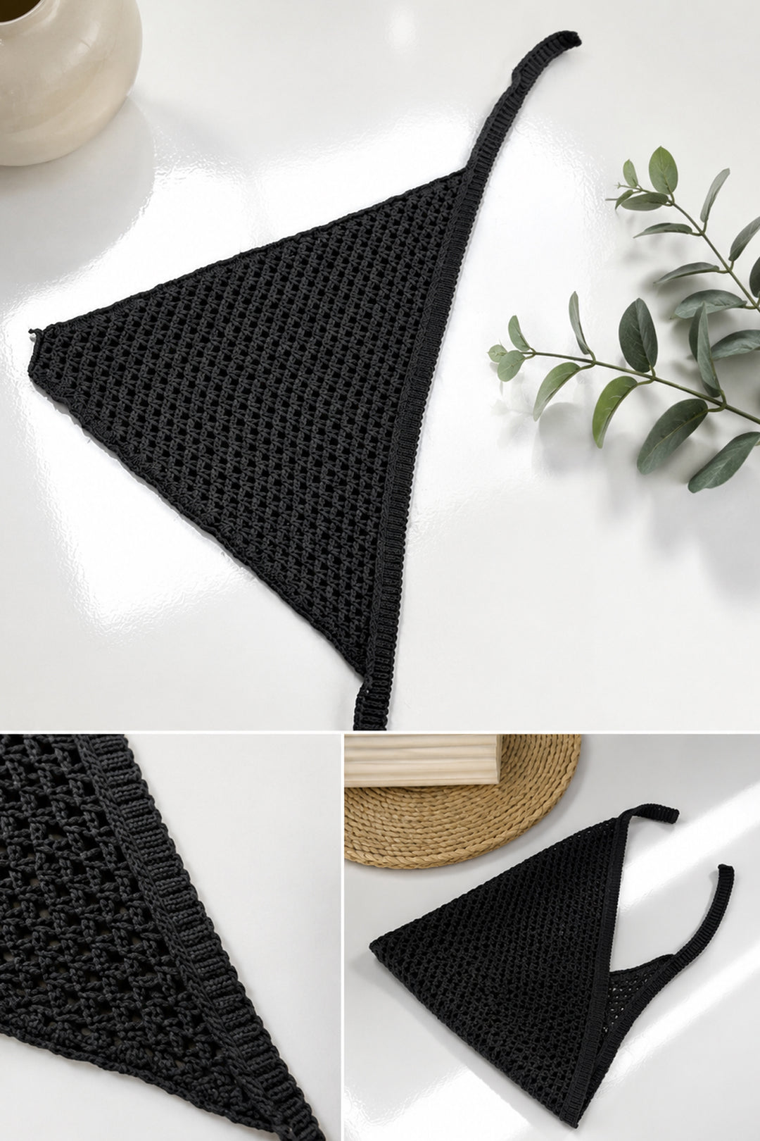 BNG Women Kadın File Model Bandana 7077 Siyah - Meaux