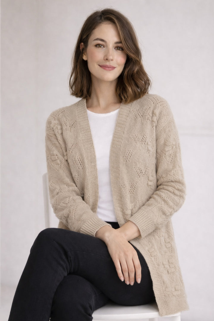 BNG Women Yazlık Pamuk Hırka R4551 Bej - St. George
