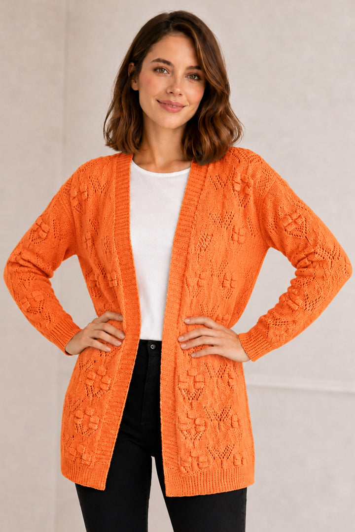 BNG Women Yazlık Pamuk Hırka R4551 Oranj - Concord