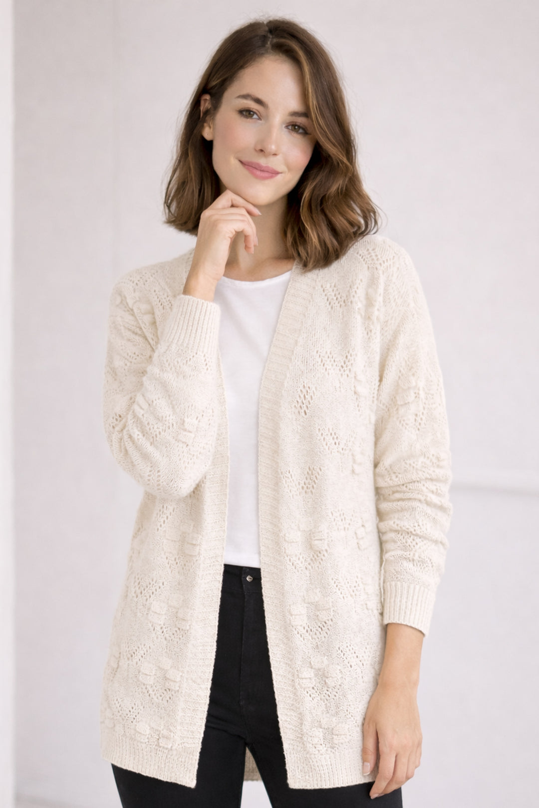 BNG Women Yazlık Pamuk Hırka R4551 Taş Rengi - Glyfáda