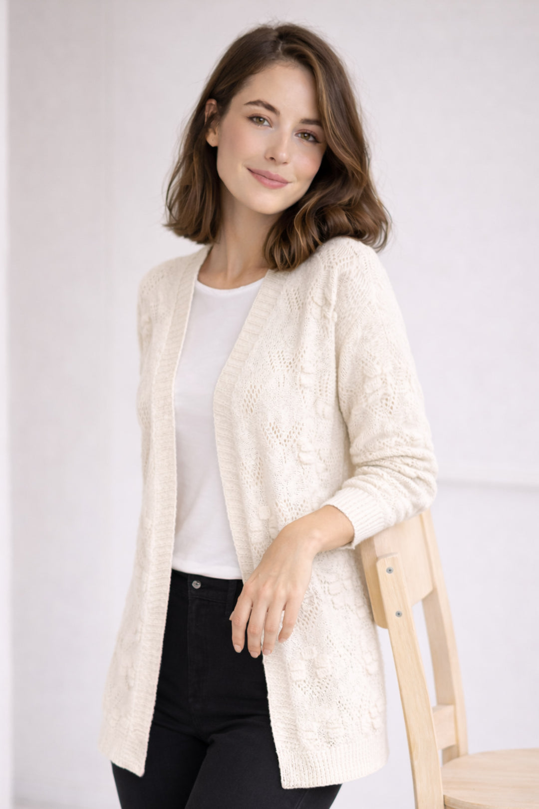 BNG Women Yazlık Pamuk Hırka R4551 Taş Rengi - Glyfáda