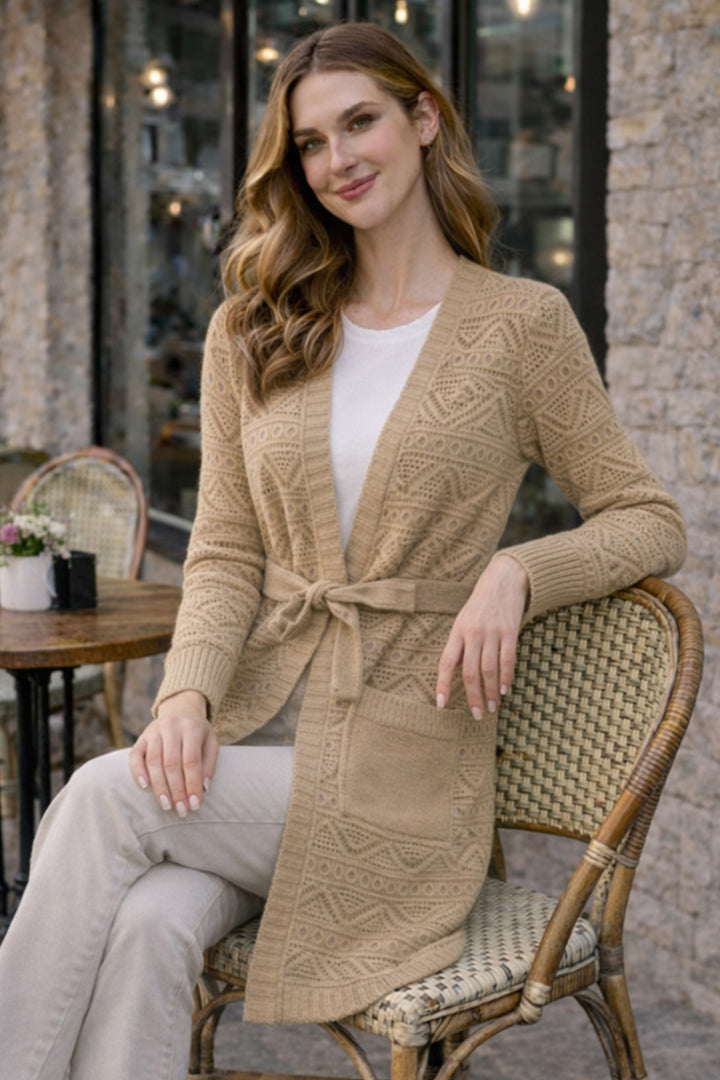 BNG Women Yazlık Pamuk Hırka R4348 Camel - Billings