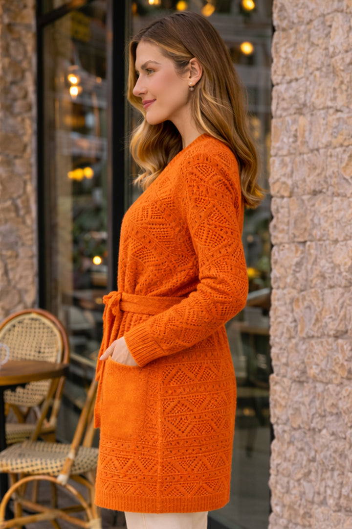 BNG Women Yazlık Pamuk Hırka R4348 Oranj - Odivelas