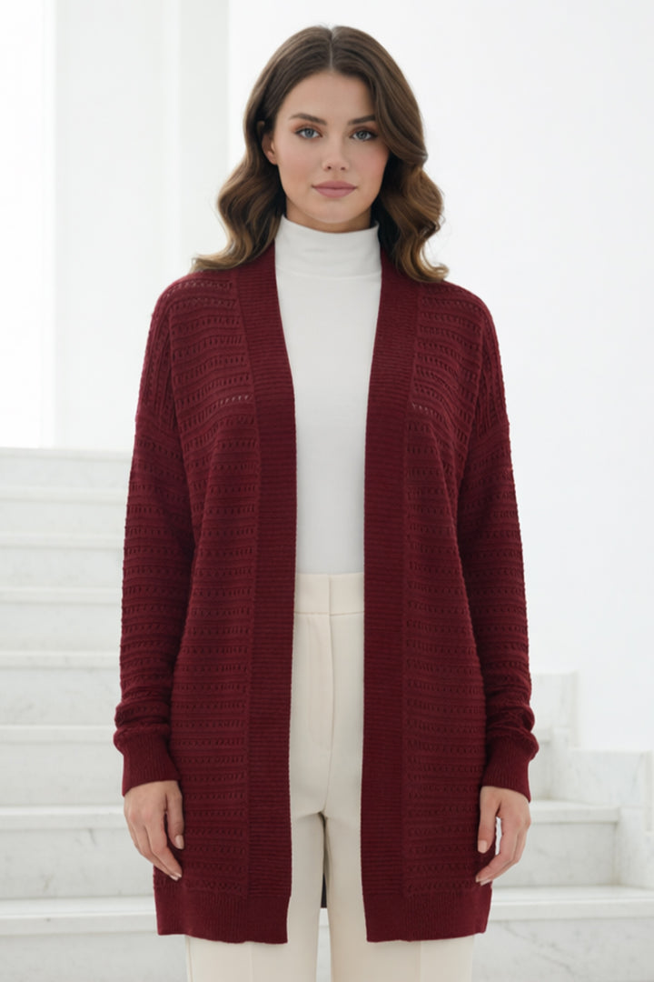 BNG Women Yazlık Pamuk Hırka R7193 Bordo - Esch-sur-Alzette