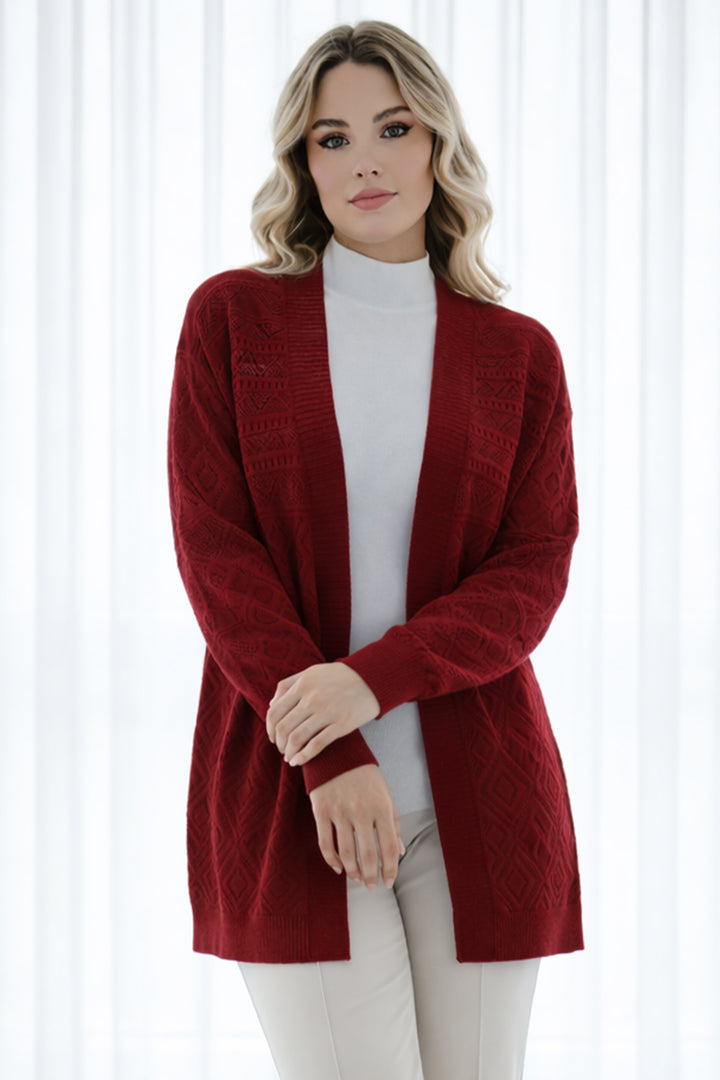 BNG Women Yazlık Pamuk Hırka R7203 Bordo - Ciudad de Ceuta