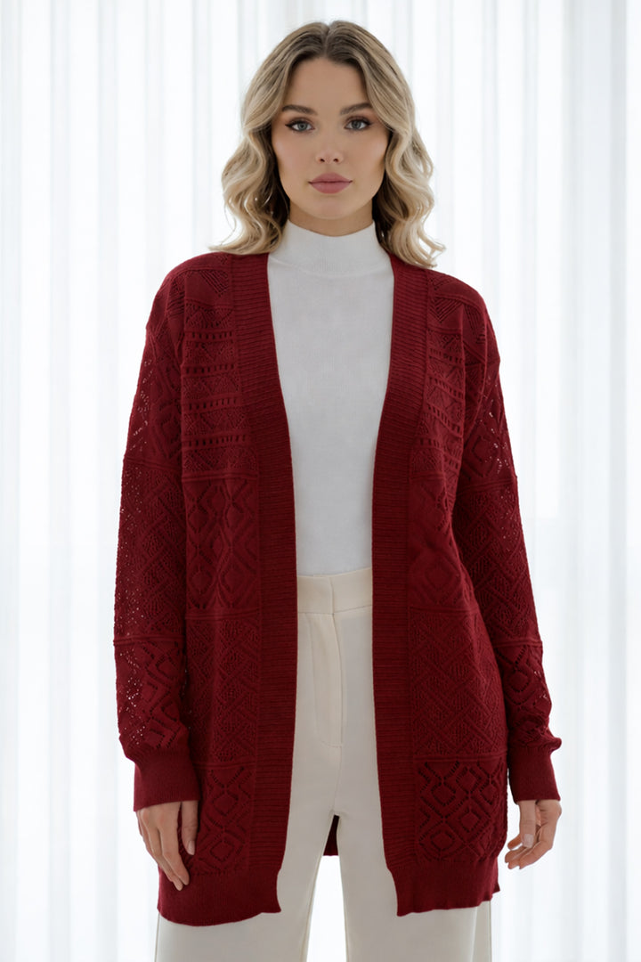 BNG Women Yazlık Pamuk Hırka R7203 Bordo - Ciudad de Ceuta